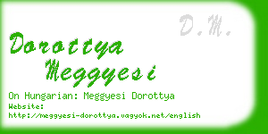 dorottya meggyesi business card